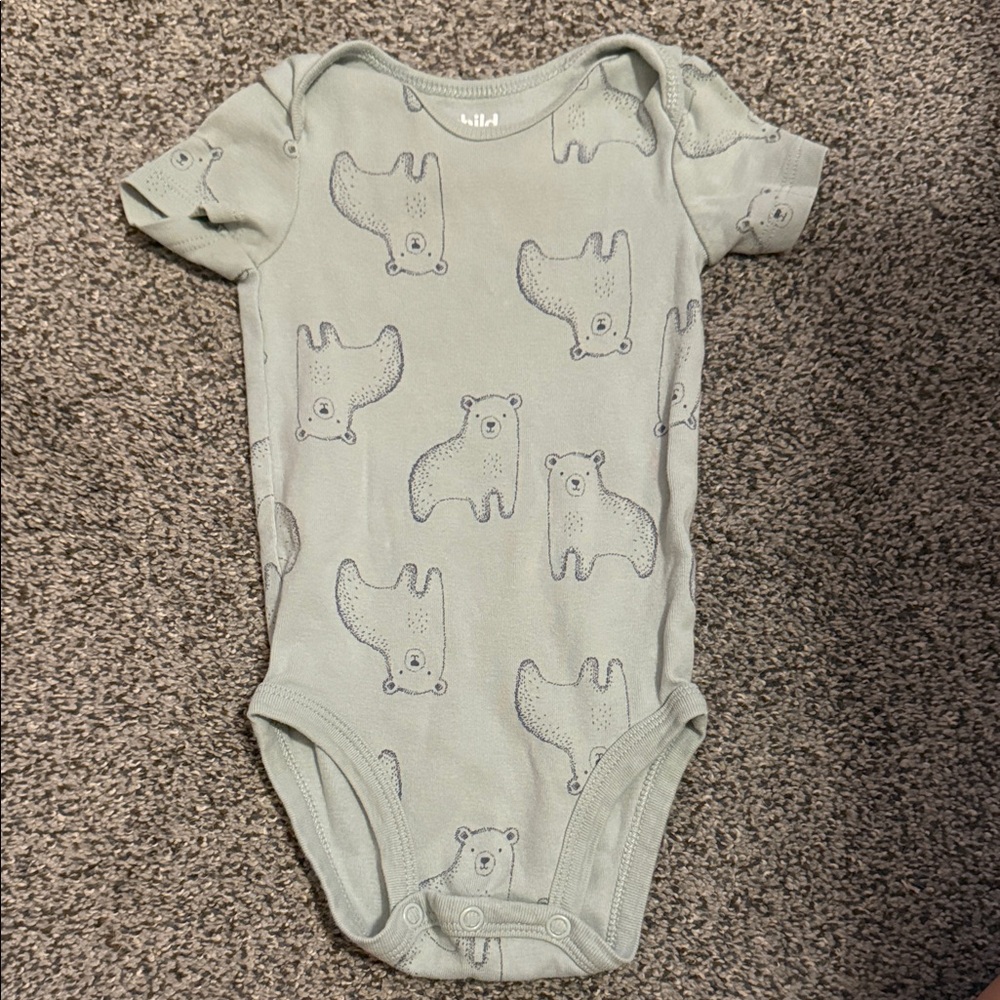 Carter's Mint Bear Print Bodysuit